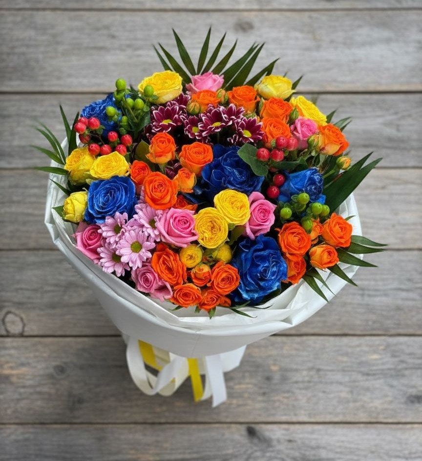 Букет цветов из: Розы и Хризантемы в Козлово