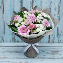 Букет цветов из:  Герберы, Альстромерии и Хризантемы в Козлово