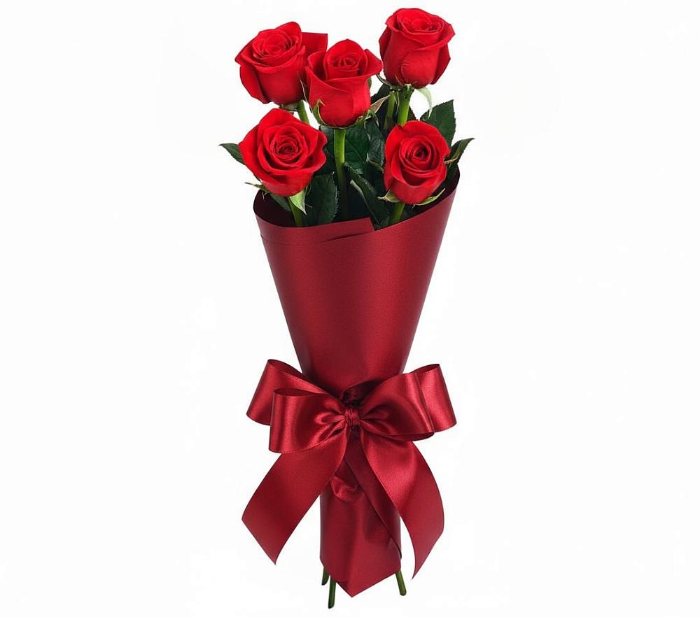 Букет 5 Красных роз Эдлесс Лав в Козлово