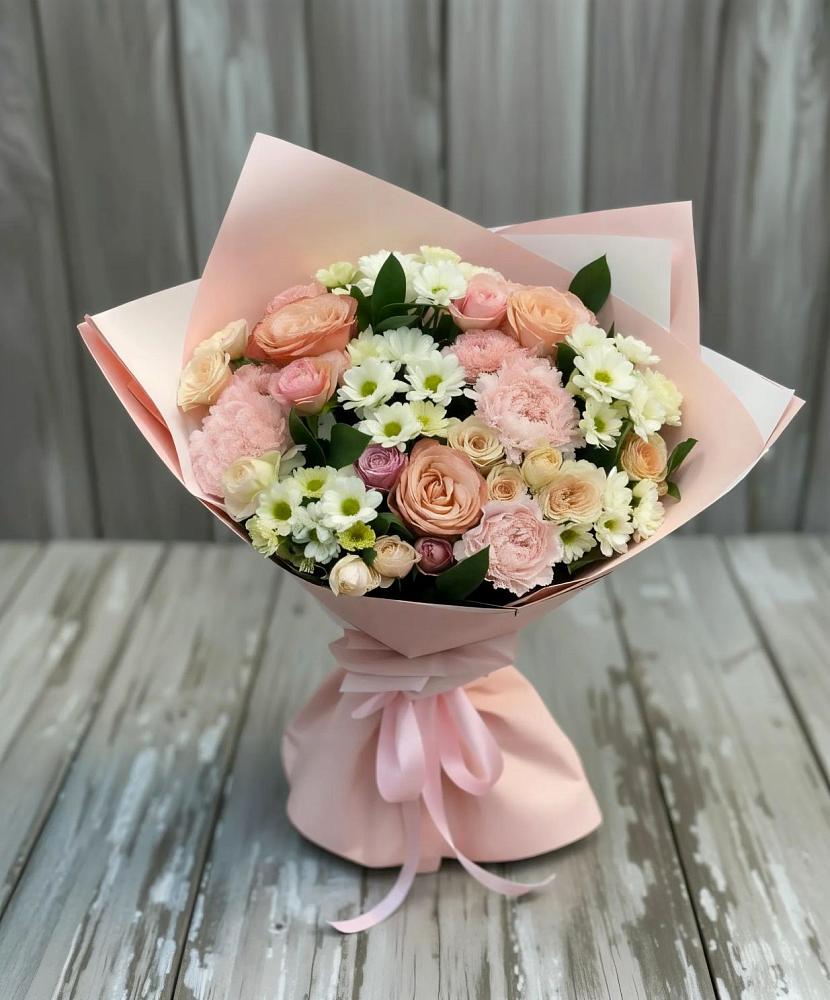 Букет цветов из: Гвоздики, Розы и Хризантемы в Козлово