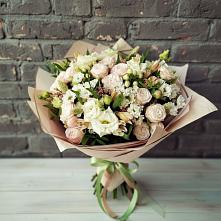 Букет цветов из:  Альстромерии, Розы и Хризантемы #REPLACE_PRED# Козлово