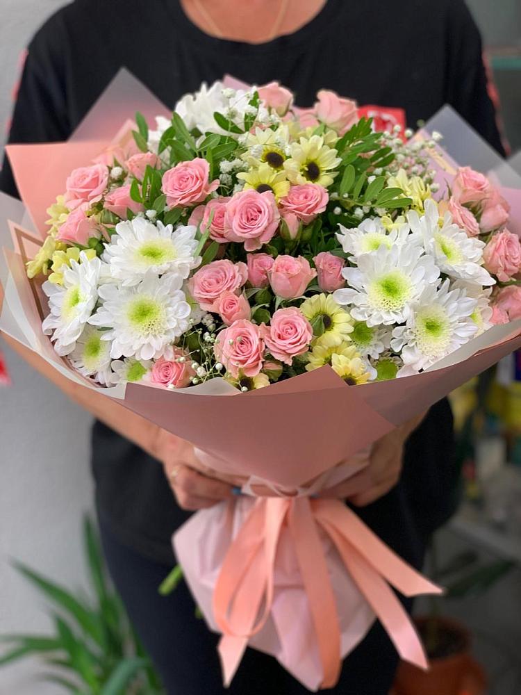 Букет цветов из: Розы и Хризантемы в Козлово