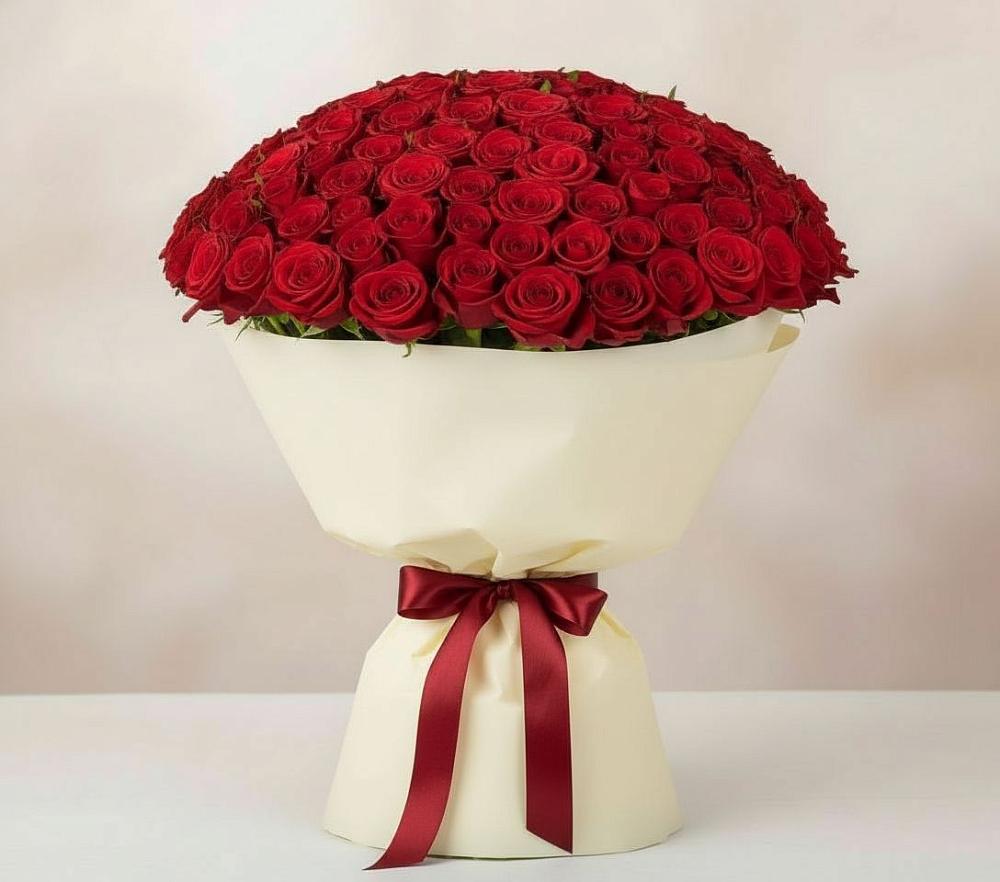 Букет 101 Красная роза Милано в Козлово