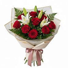 Букет цветов из:  Лилии и Розы в Козлово