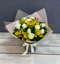 Букет цветов из:  Орхидеи и Розы в Козлово