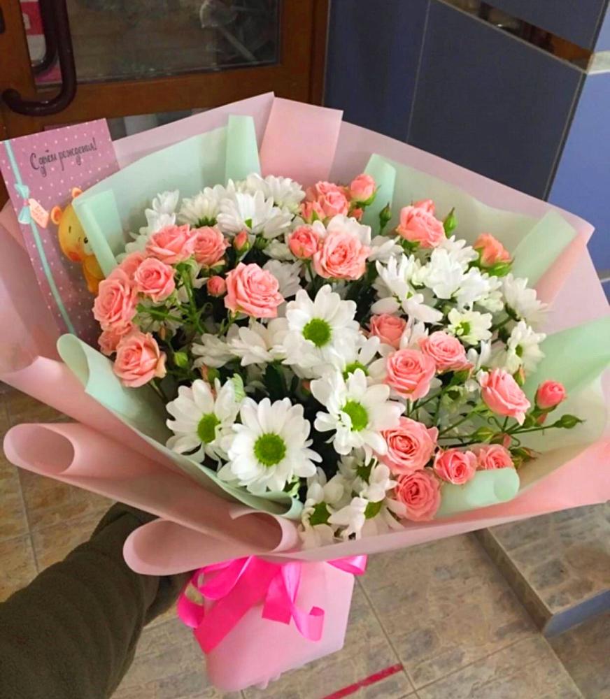 Букет цветов из: Розы и Хризантемы в Козлово