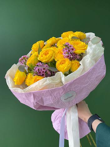 Букет Кустовые желтые розы в Козлово