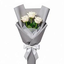 Букет 3 белые розы #REPLACE_PRED# Козлово