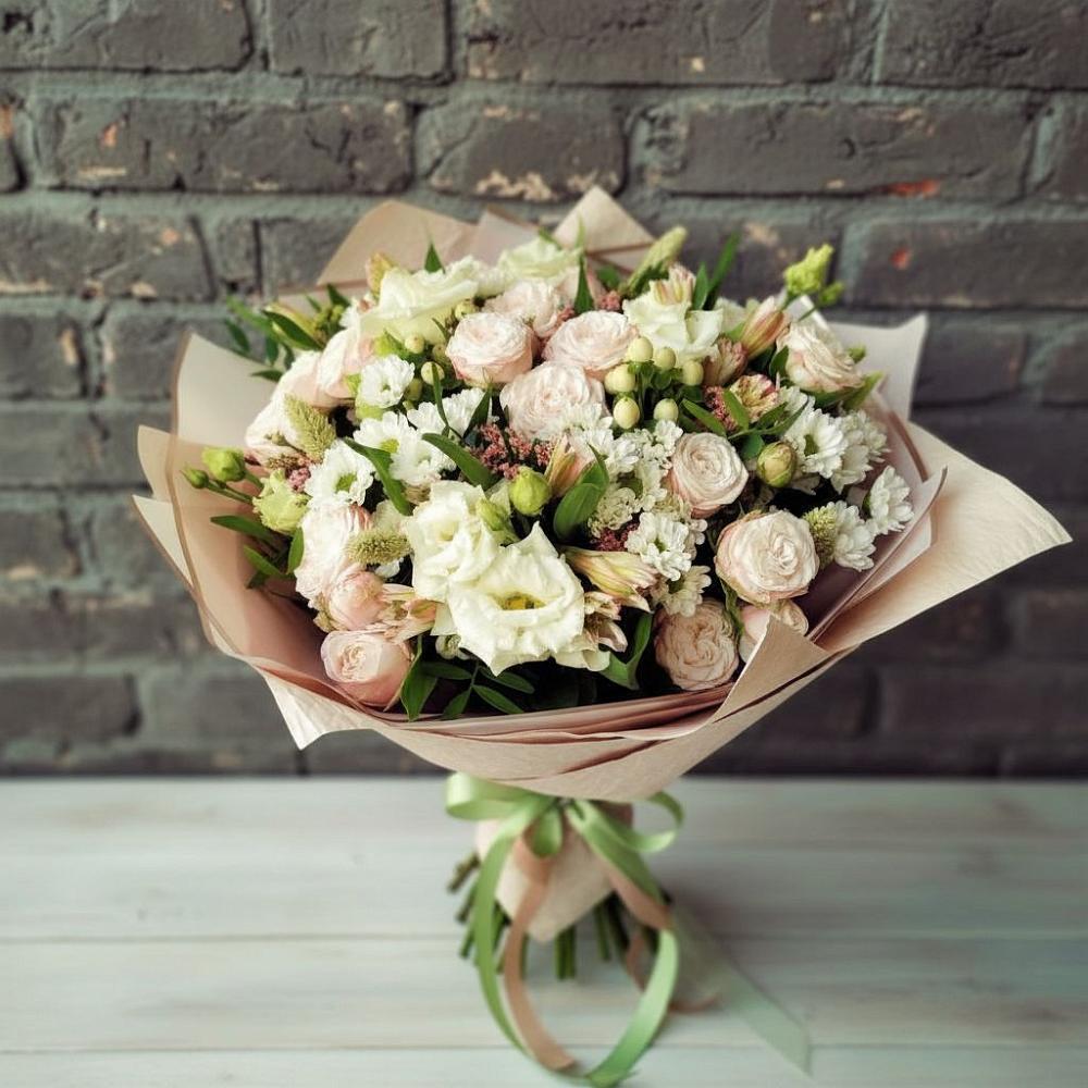 Букет цветов из: Альстромерии, Розы и Хризантемы в Козлово