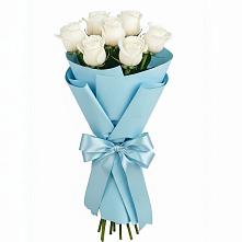 Букет 7 белых роз Проуд в Козлово