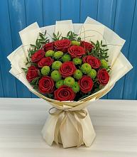 Букет цветов из:  Розы и Хризантемы в Козлово