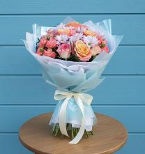 Букет цветов из:  Хризантемы и Розы в Козлово