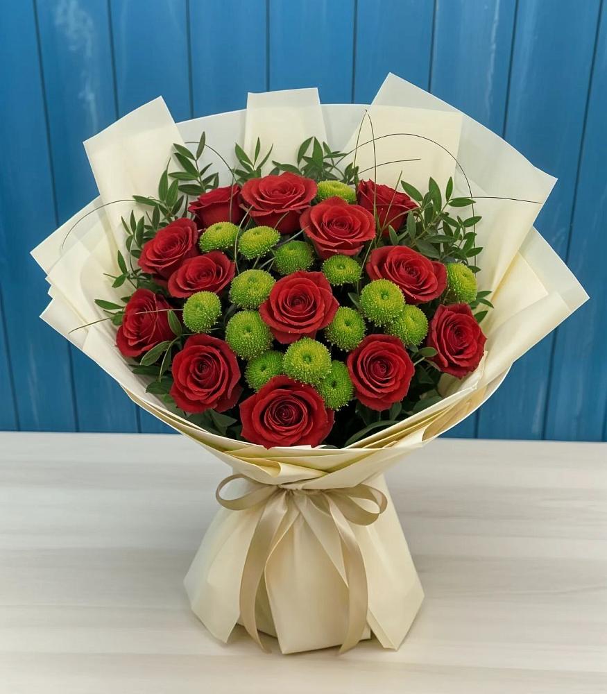 Букет цветов из: Розы и Хризантемы в Козлово